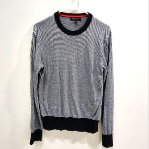 Banana Republic black and white striped crew neck sweater